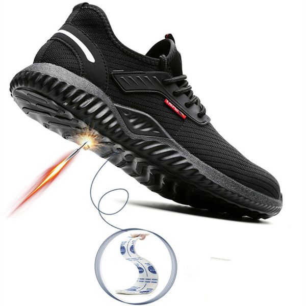 

four seasons safety shoes men women steel toe cap work shoes new anti-skid puncture proof construction safety boots