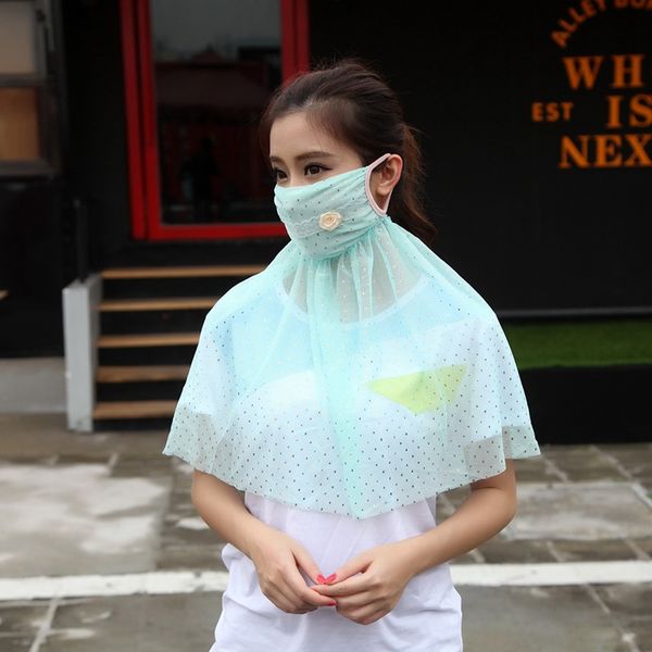

anti uv masks riding women neck protector outdoor breathable mask sunscreen scarves mask thin large pallium summer dustproof, Black