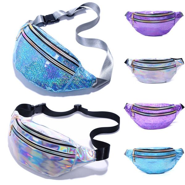 

women ladies waist bag laser fanny bag belly bun adjustable zipper mini travel sports holiday purse fashion new