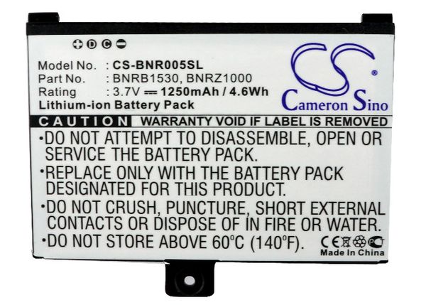

cameron sino 1250mah battery bnrb1530, bnrb454261, bnrz1000 for barnes & noble 005, bnrv100, bnrz100, nook, nook classic