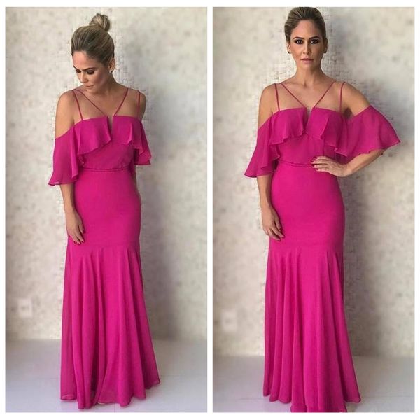 fuchsia maxi dress