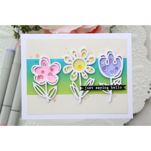 

Sun Flowers with Leaf Metal Cutting Dies Stencils for DIY Scrapbooking Decorative Crafts Embossing Paper Cards Making