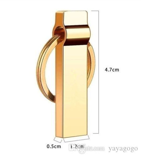 

golden colour genuine dz 3.0 key chain design mini metal waterproof usb flash drive pen drive e266