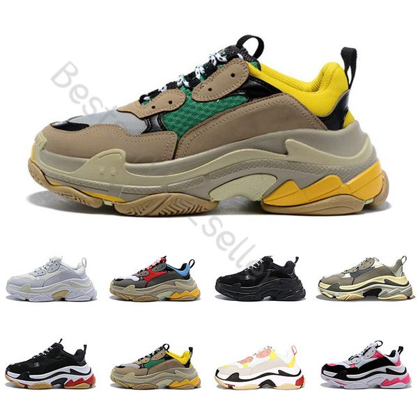 

triple s sneakers 17fw luxury old dad shoes fashion luxury designer shoes mens womens black red white increasing tennis shoe