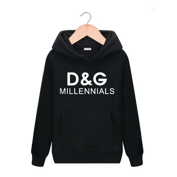 

leisure brand mens designers pullover letter men women hooded jacket luxury bieber hoodie loose sweatshirt dolceandgabbana clothing, Black