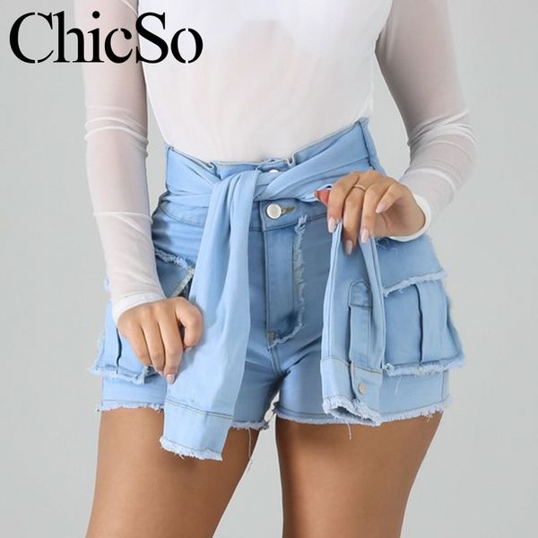 

missychilli blue jean denim high waist shorts women summer tassel casual shorts female slim bodycon streetwear pants bottom, White;black