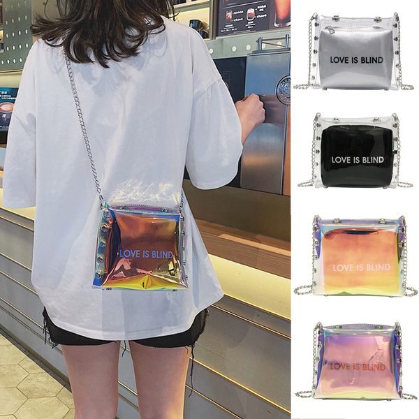 

woman trendy clear polarized light shoulder bags clear bag messenger bag ladies party crossbody bags taschen women#35