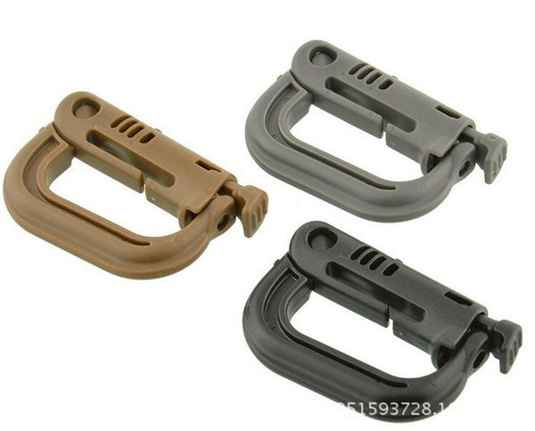 

1 piece webbing lock buckle quick hanging buckle hook and loop carabiner clip mountain camping hiking climbing outdoor