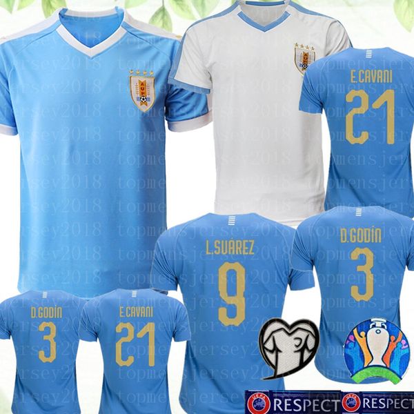 

thai 2019 copa america uruguay soccer jersey 9 .suÃ¡rez e.cavani d.godin c.stuani j.m.gimÃ©nez uruguay football uniforms, Black;yellow