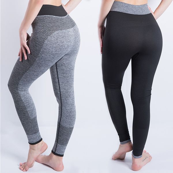 

women high waist seamless yoga pants high elastic fitness gym leggings running tights sportswear sports pants trousers clothing, White;red
