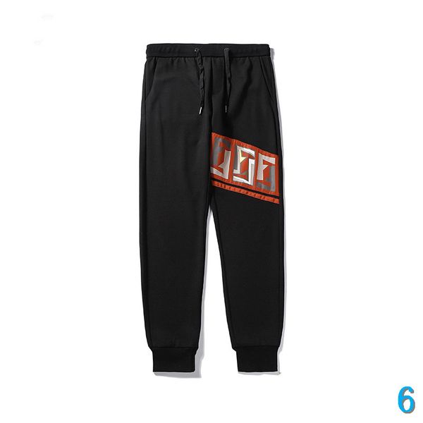 

men pants fashion active 2020 mens jogger new breathable letter print full length long soft pencil pants cotton blend size s-2xl6, Black