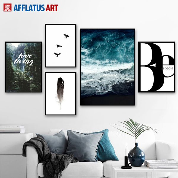 

ле иний океан иаа пейзаж ен икђва ол живопи плака и пѬин ка