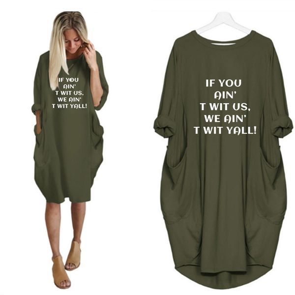 

womens fashion dresses crew neck dresses casual loose dress trendy letter printed new girl apparel 2020 clothing, White;black