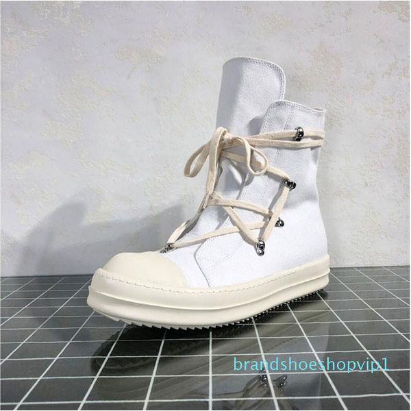 

summer comfortable fashion sneakers men high-ankle boots lace up canvas men casual shoes 10#28/20d50, Black