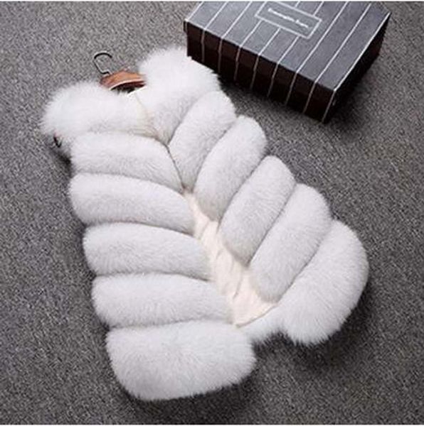 

silver fox fur coat long artificial women girls fluffy faux fur short thick coats jacket furry party overcoat winter clothing, Black