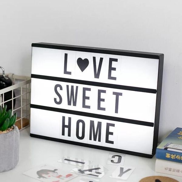 

Новый A4 A5 Размер A6 LED Комбинация Ночной Свет Лампы Лампы DIY ЧЕРНЫЕ Письма Карты USB П