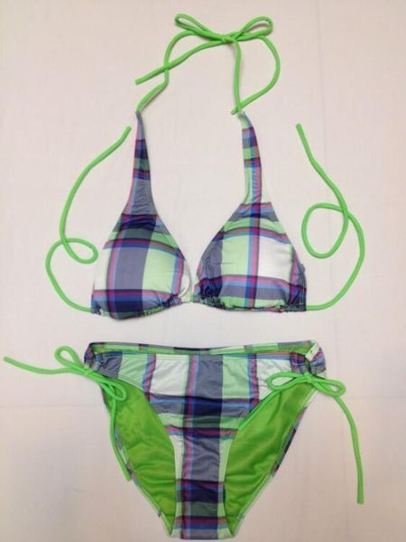 

2020 women fashion purple blue green lattice cotton fashion accessories swimsuit size s-xl available with box and dastbag, Silver