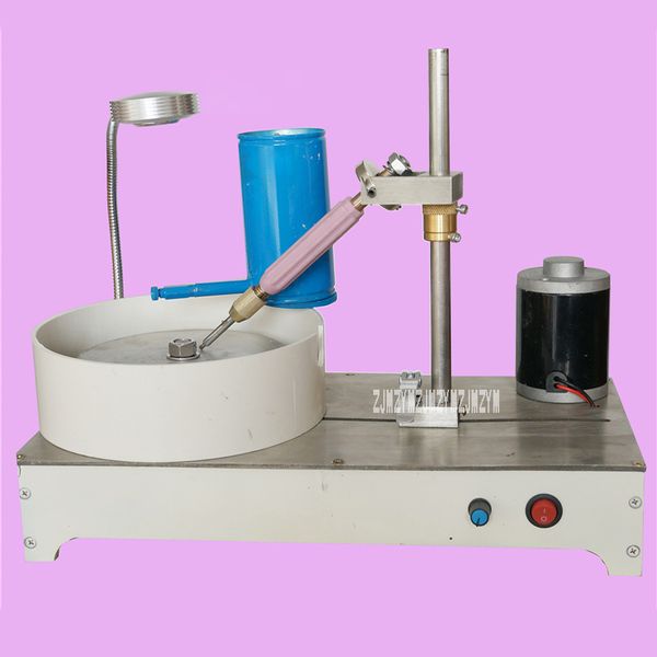 

stainless steel lapidary machine precision 0-1800rpm gemstone faceting polishing machine 120w processing equipment 110-240v