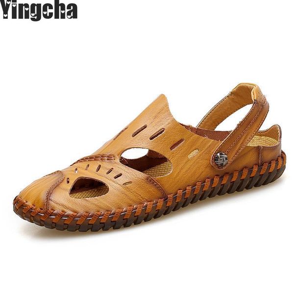 

men genuine leather driving shoes plus size 45 46 47 casual slip-on summer shoes 3 colors size 38-47, Black