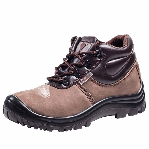 

british style men's casual steel toe covers work safety shoes genuine leather ankle boot tooling security boots zapatos hombre, Black