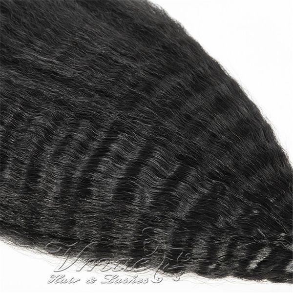 

vm vmae indian cuticle aligned raw virgin pre bonded human hair keratin stick prebonded kinky straight i tip extensions, Black