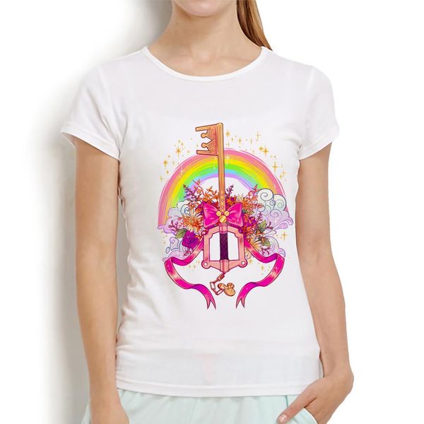 

kingdom heart cutie keyblade sora anime t shirt women summer2019 new white casual short sleeve femme tshirt