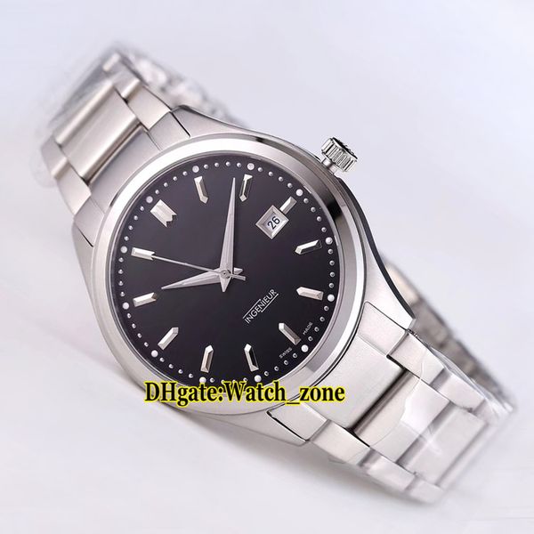

chaep new ingenieur flyback iw357002 black dial japan miyota 8215 automatic mens watch stainless steel bracelet gents watches watch_zone, Slivery;brown