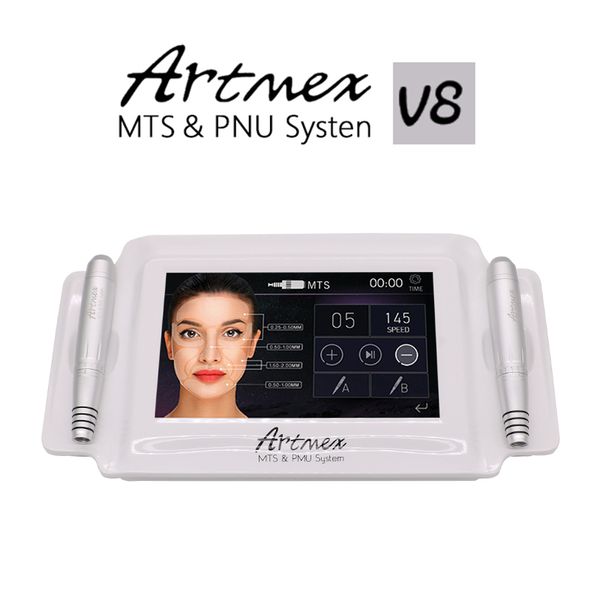 

new professional digital permanent makeup tattoo machine eye brow lip rotary pen v8 mts pmu system with tattoo needle artmex v8