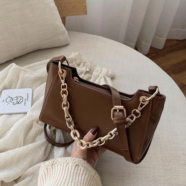 

vintage baguette bag female popular designer underarm shoulder bag for women handbags purses messenger pu leather