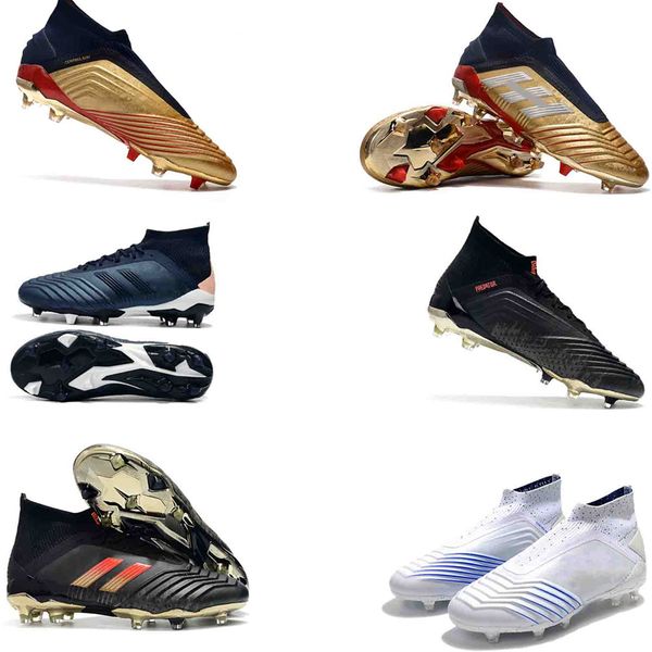 

2019 predator 19+ 19.1 fg pp paul pogba 25th anniversary golden mens boys soccer football shoes 19+x cleats boots size 39-45