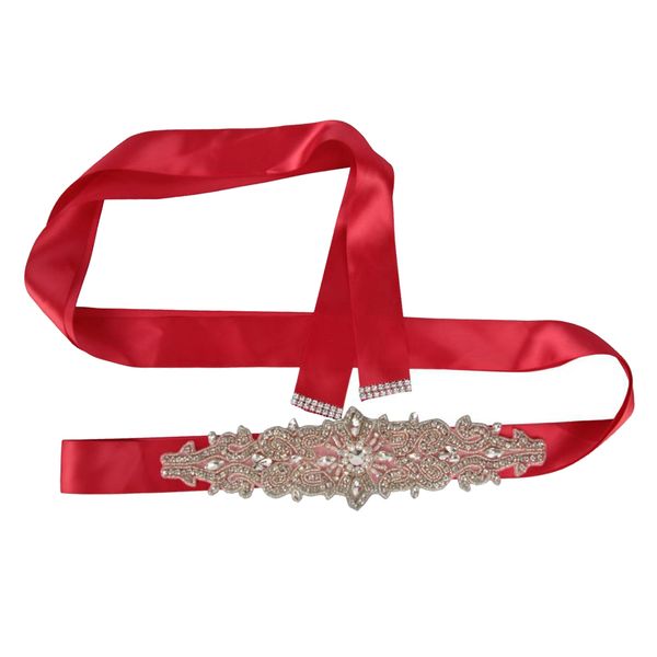 

wedding bride sash belt rhinestone bridal dress belt wedding belts, White