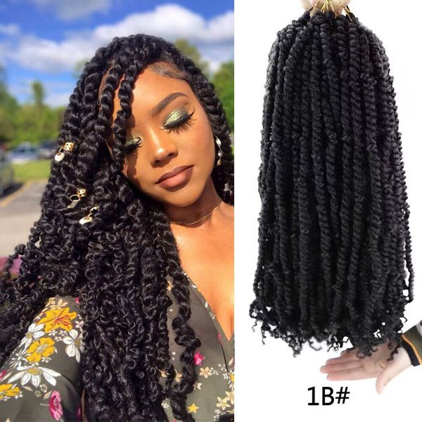 2020 18inch Pre Twisted Passion Twist Hair Crochet Hair Synthetic