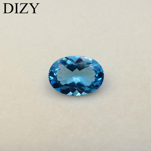 

dizy natural loose gemstone swiss-blue z oval facetted cut 13*18 mm 14cts for silver and gold jewelry, Black