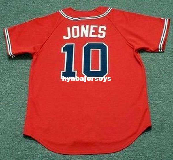 

custom chipper jones al stitched 2005 majestic vintage alternate baseball jersey retro mens jerseys shirt, Blue;black