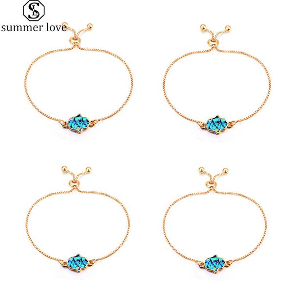 

день горячая рука палм opal регулируемый браслет золотая цепь браслет женщин wedding украшений, как валентина party-z, Black
