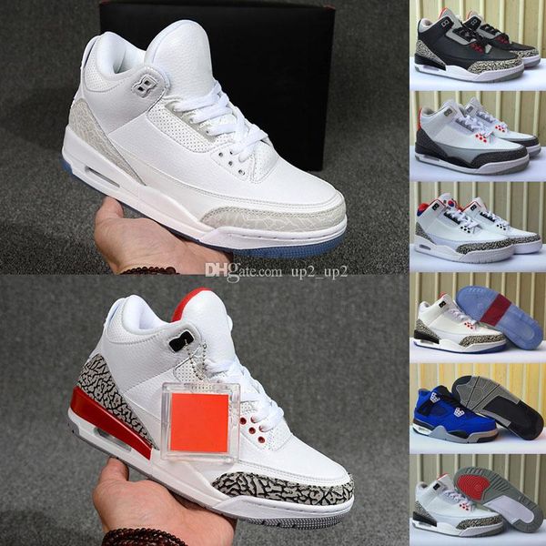 

new jumpman 3 iii black white fashion casual outdoor shoes mens 3s wolf grey designer sports sneakers size 7-13