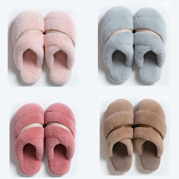 

2020 ale non-brand winter women men slipper fur flip flops sandals indoor keep warm home shoes rubber flat sandals 38-45 style 40, White;red