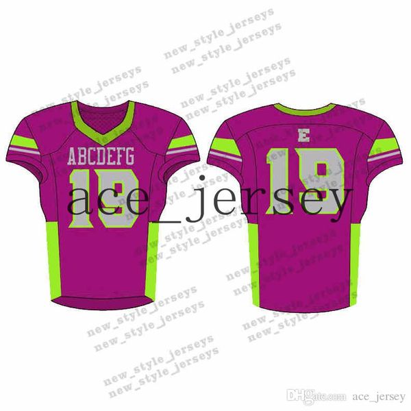 

80Men 2019 Youth Football Jerseys Army Green Wine Red Embroidery Logos Stitched Custom Any name Any number Jerseys