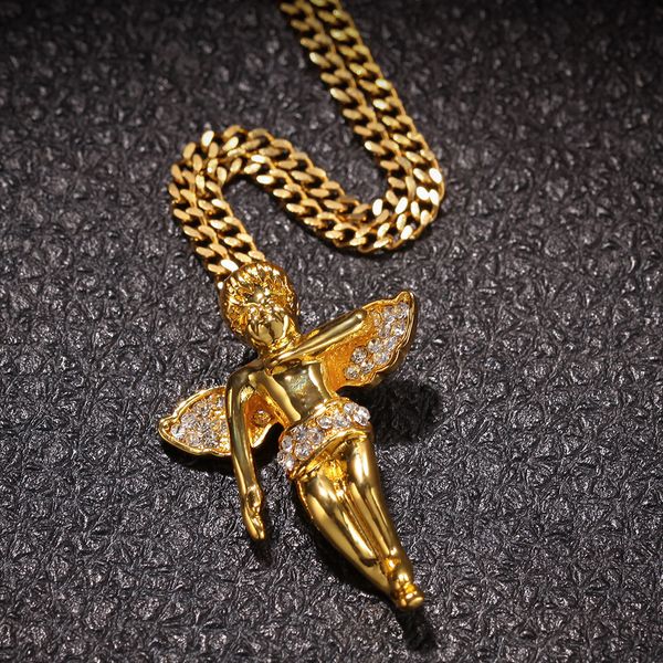 

кђбинкий link chains ип-оп ангел кђлон мода алмазного маленкий ангел ожеѬеле, Silver