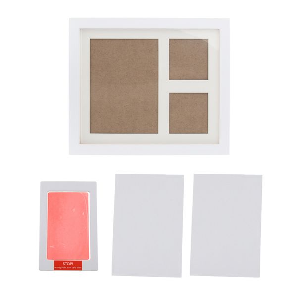 

newborn baby handprint footprint wall p picture white frame kit with clean touch ink pad