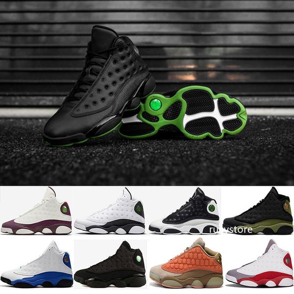 

13 13s men womens basketball shoes all star bred hologram grey toe flint black cat white black j13 sneakers