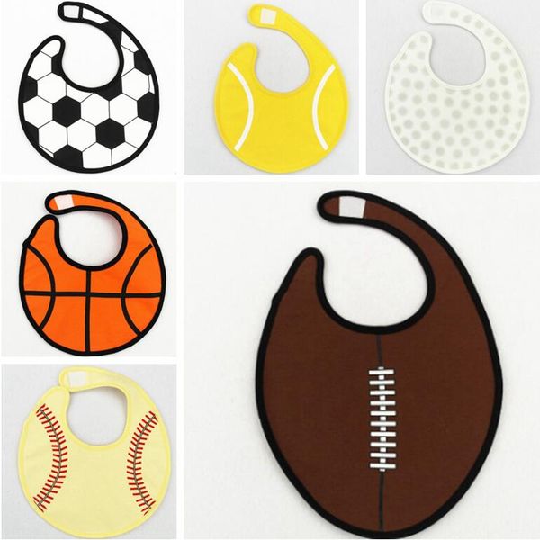 

baby bibs sports infant burp cloths cotton newborn saliva towel baseball kids bandanas baby clothing 6 designs optional wholesale yw2892-l