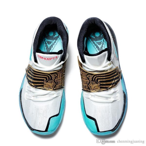 

горячие подлинные понятия х кирие 6 gs золотого мумия мужчины баскетбол обувь turquoise cherry red man спорт кроссовки cv5572-149 с коробкой