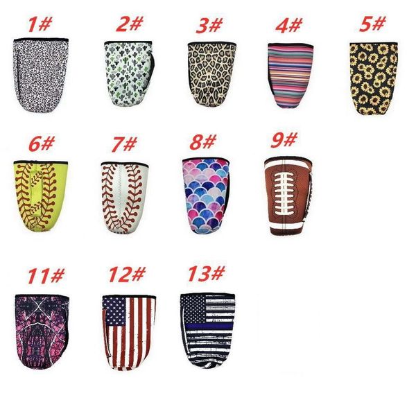 

leopard print rainbow unicorn baseball softball cactus water bottle cover neoprene insulated sleeve case pouch for 30oz tumbler cup eea1723