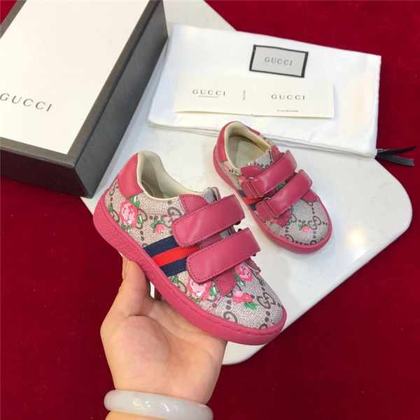 

children shoes boys and girls luxury designer sneakers luxury designer kids casual shoes children designer leather kids kids girls shoe, Black;red