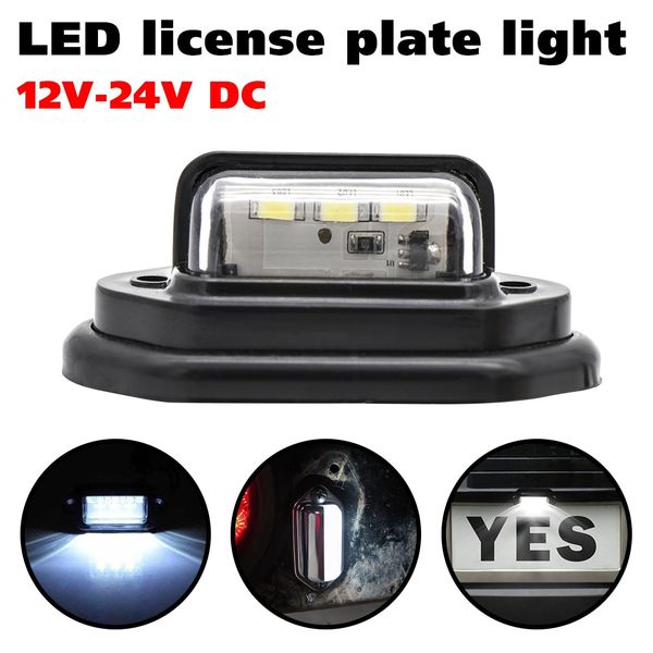 

1pcs/2pcs optinal 12/24v led license plate tag light boat rv truck trailer interior step lamp
