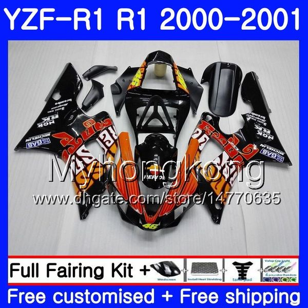 Тело Репсол оранжевый для Ямаха YZF 1000 и YZF Р 1 и YZF-1000 YZFR1 00 01 рамка 236HM.20 YZF-R1 00 01 кузов YZF1000 YZF R1 2000 2001 обтекатель