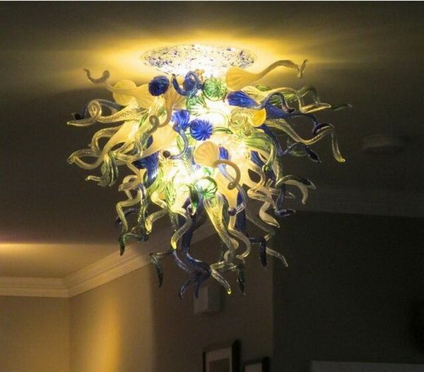

china factory hand blown glass crystal chandelier light modern led decoration light small size colored murano glass pendant