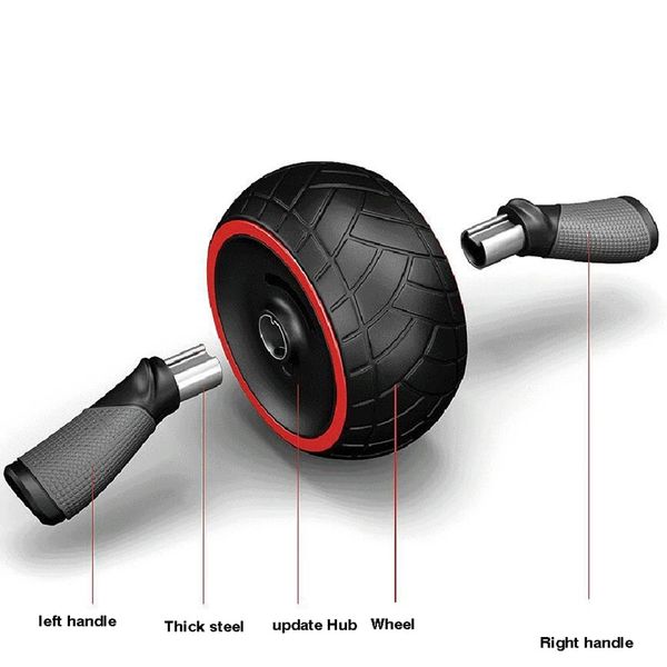 

no noise abdominal wheel round ab rollers for core trainer waist arm strength exercise body building press gym fitness ab rollers