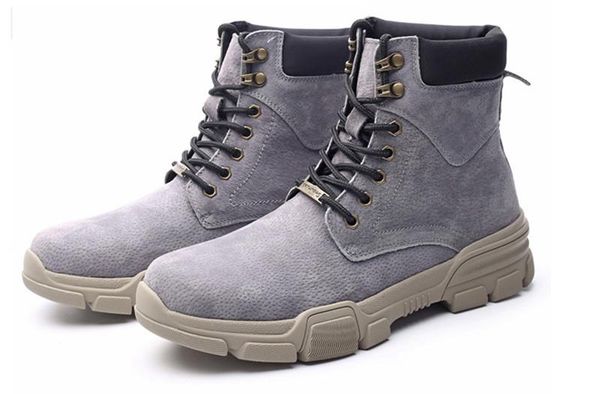 

men's boots 48 large size 45 korean version british 46 trend leather 47 martin boots men's shoes autumn and winte, Black